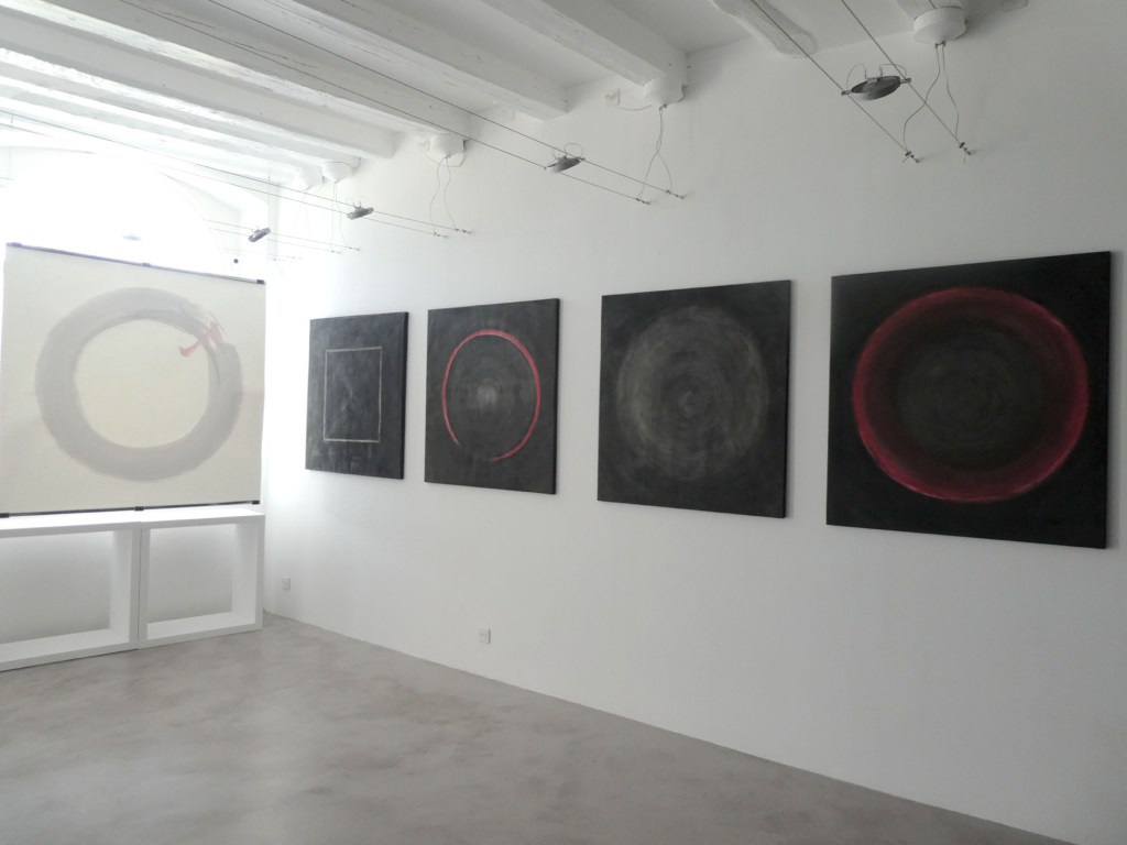 4 peintures encre, charbon et pigments