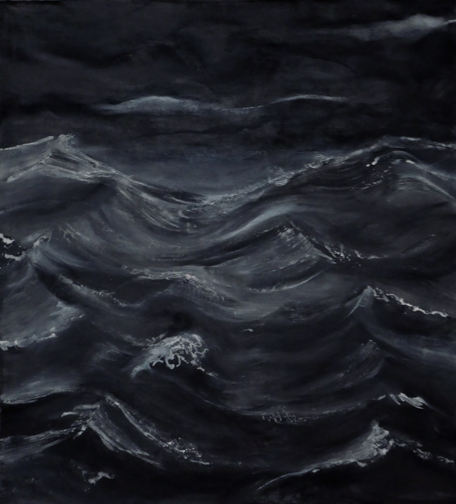 La mer, peinture noire