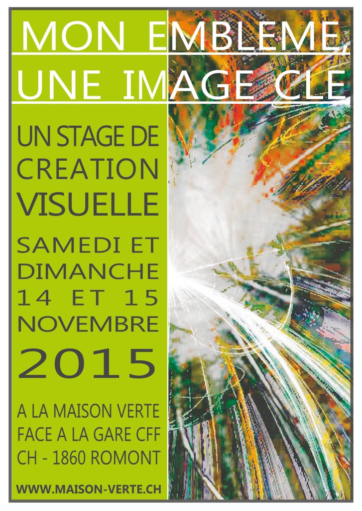 affiche pour un stage créatif en 2015