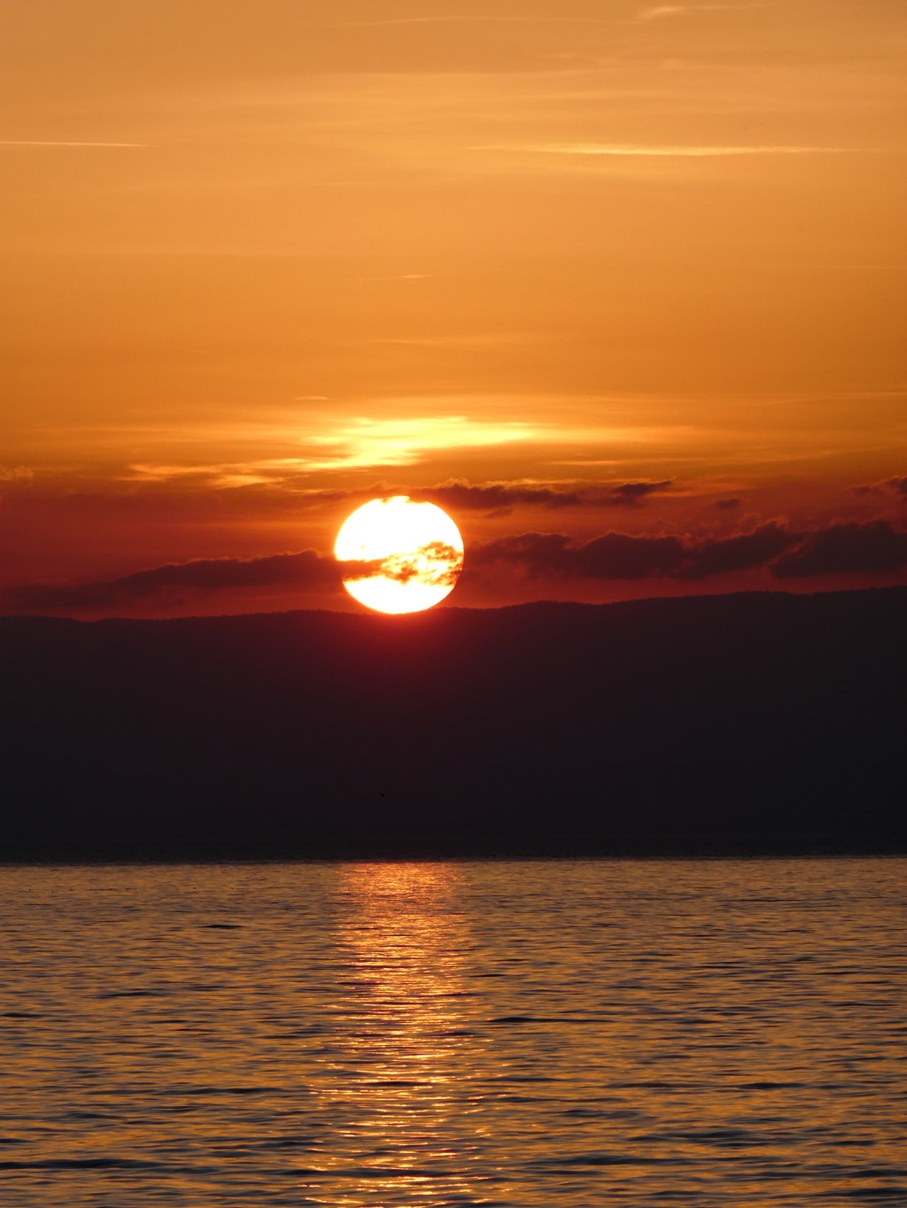 coucher de soleil sur le Léman