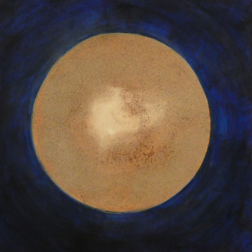 lune de poudres sur ciel d'encre