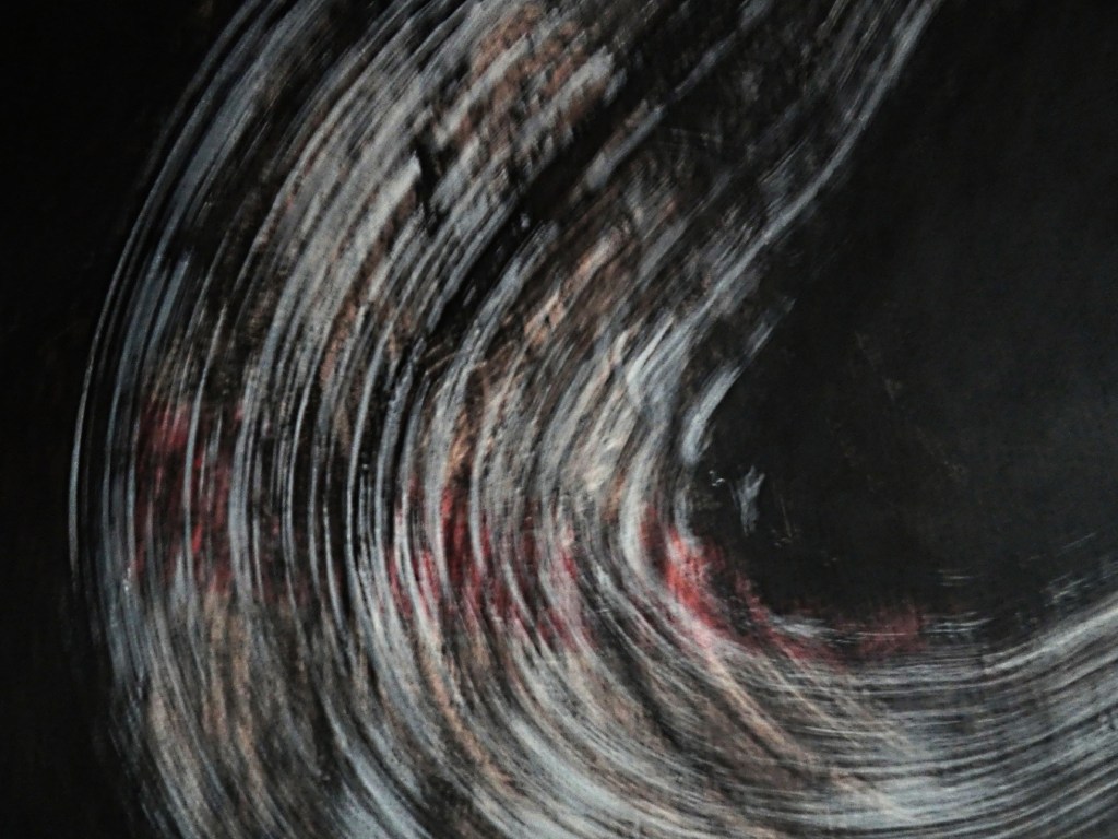 peinture au noir de charbon, détail