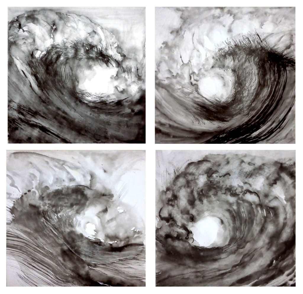 lavis à l'encre sur papier