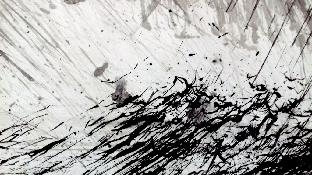 encre de chine au pinceau