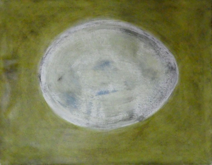 un oeuf dans un pré peinture