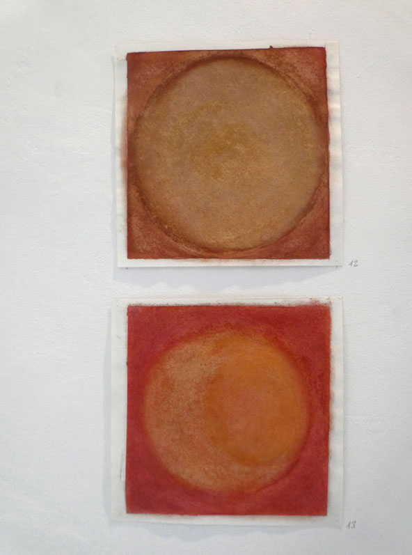 dessins au pigments en exposition