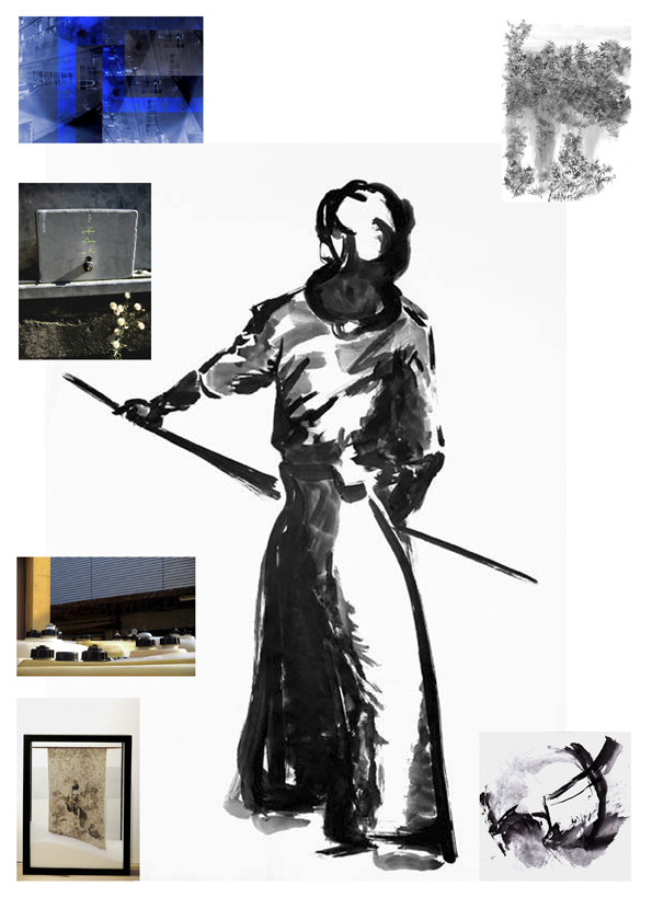 Montage photos et dessins à l'encre