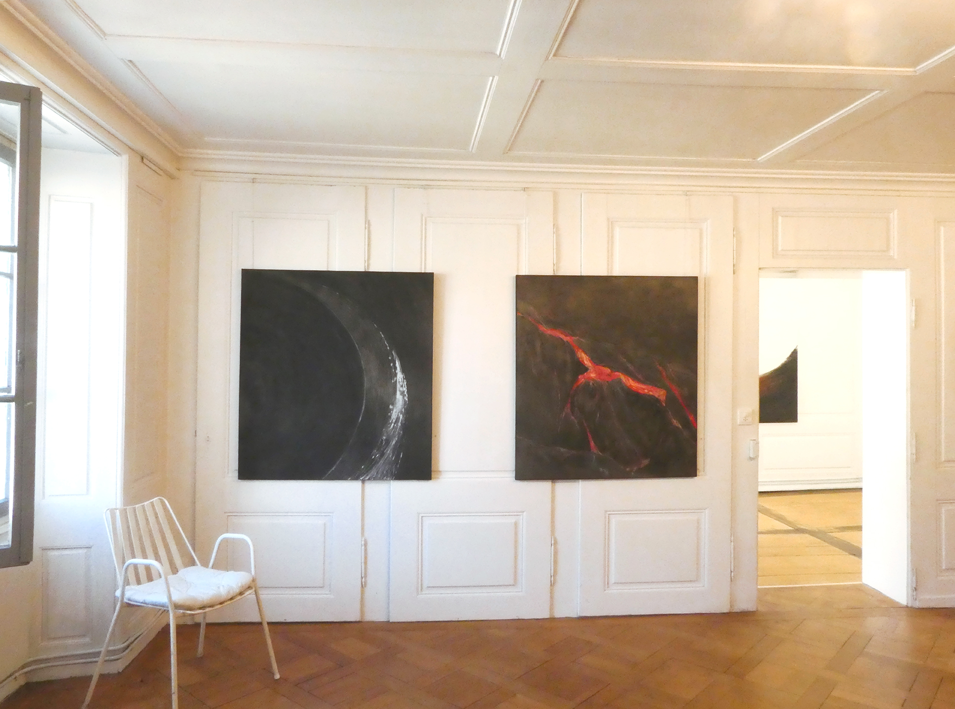 vue de l'expo avec canicule et phénix de lave